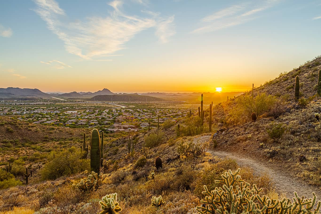 Photo of an Arizona sunset